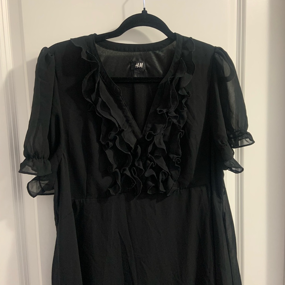 H&M Black Ruffled Women's Dress